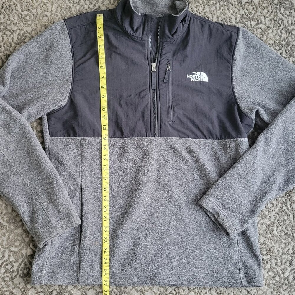 The North Face Men’s ½ Zipper Front Fleece Pullover Black/Gray Size M Medium - Picture 8 of 10